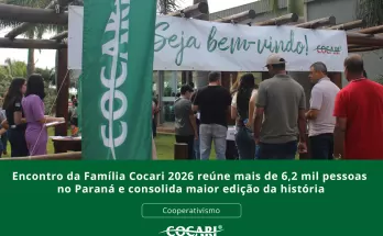Encontro da Família Cocari 2026 reúne mais de 6,2 mil participantes no Paraná e consolida maior edição da história