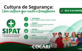 SIPAT 2026: Cocari reforça cultura de segurança baseada no cuidado e na prevenção