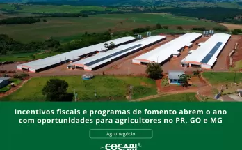 Incentivos fiscais e programas de fomento abrem o ano com oportunidades para agricultores no PR, GO e MG